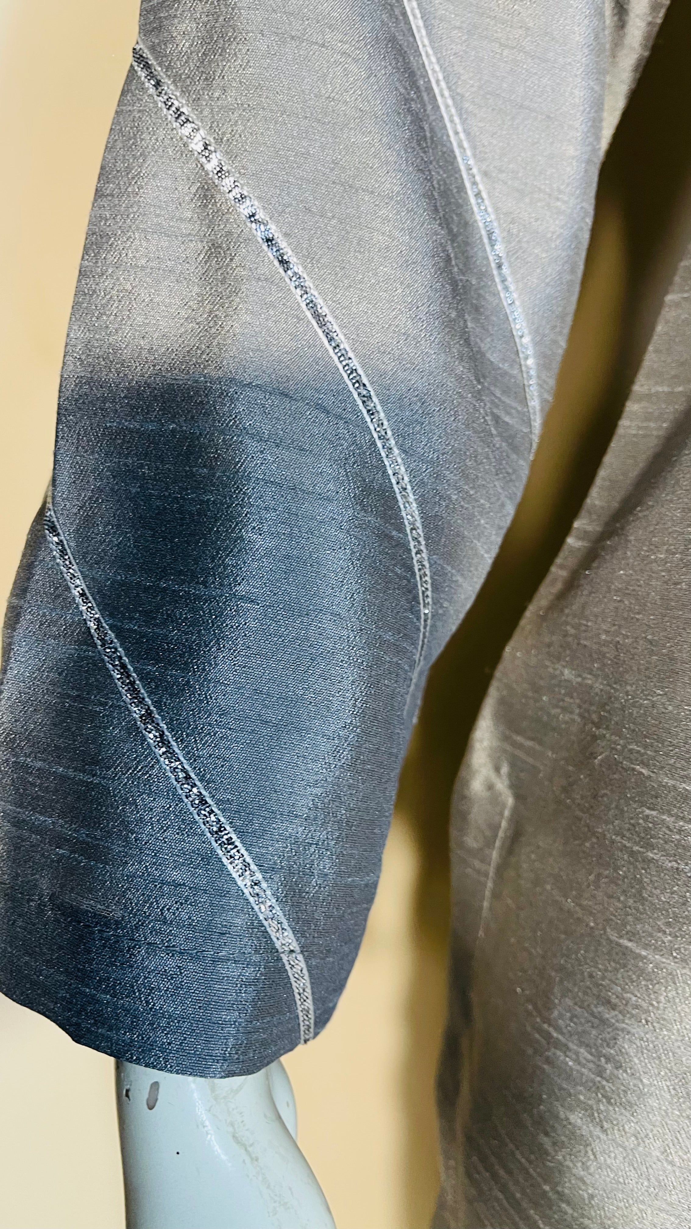 Grey Raw Silk Suit 2PC