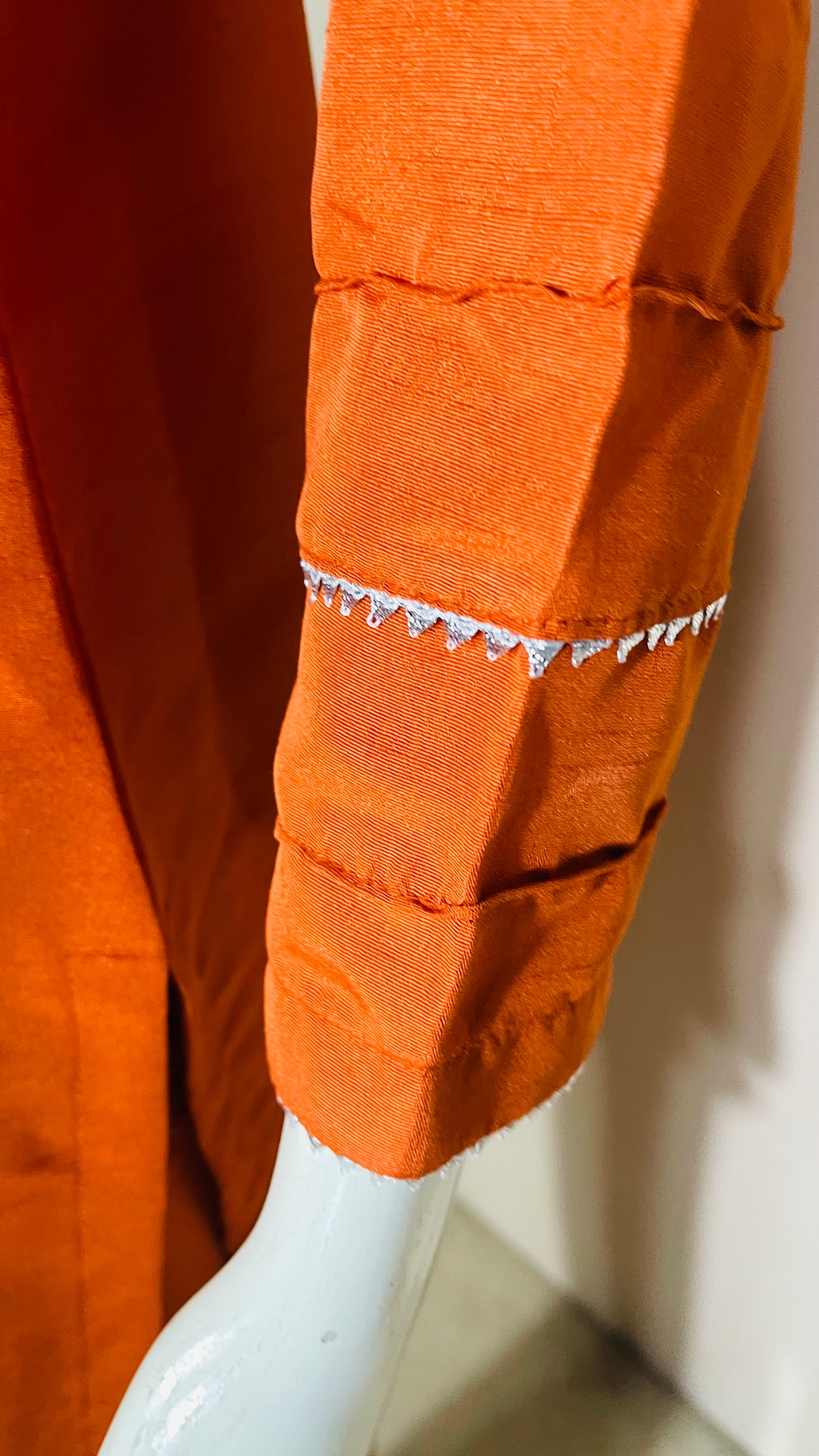 Raw Silk Orange 2PC Suit