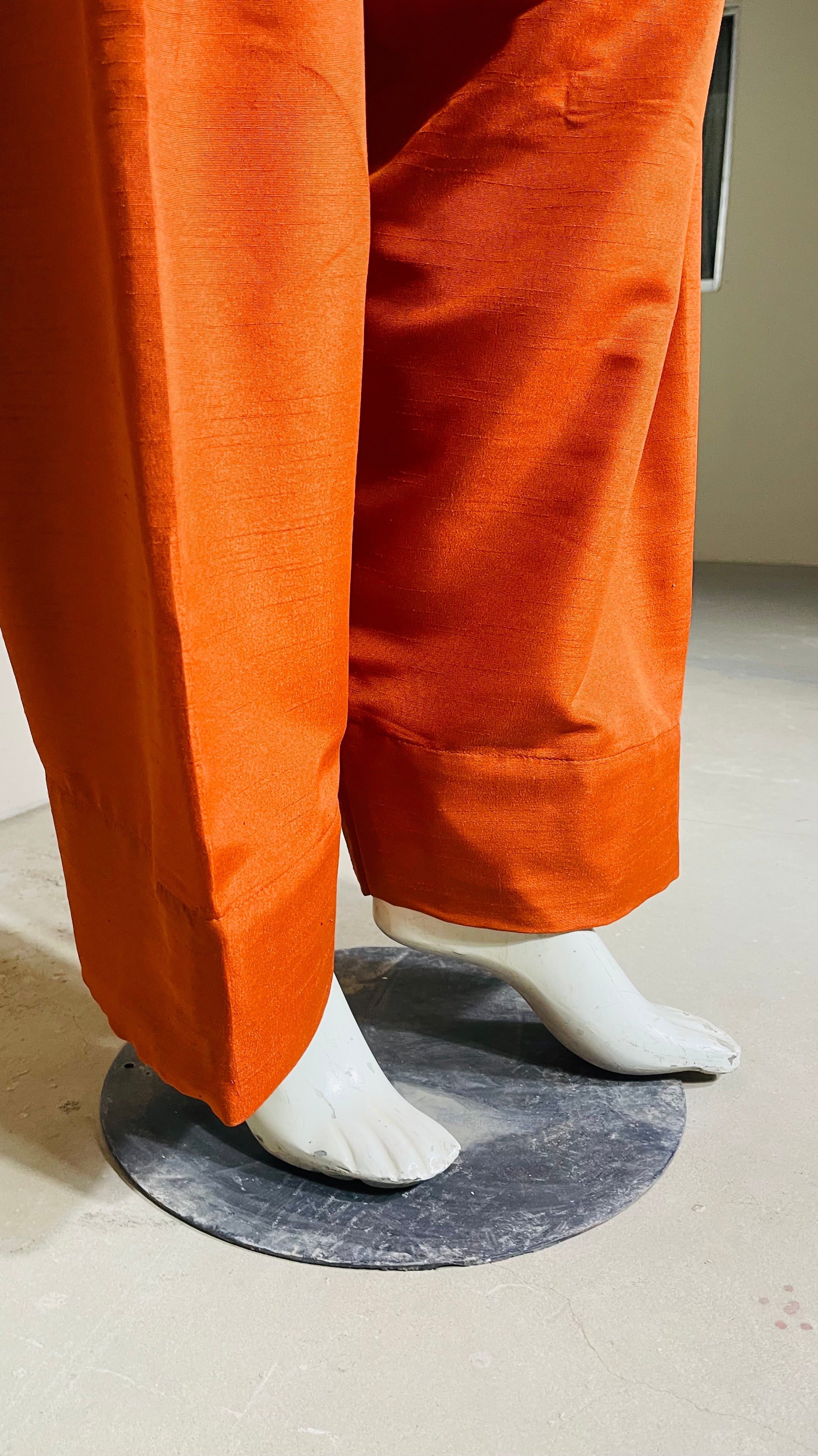 Raw Silk Orange 2PC Suit