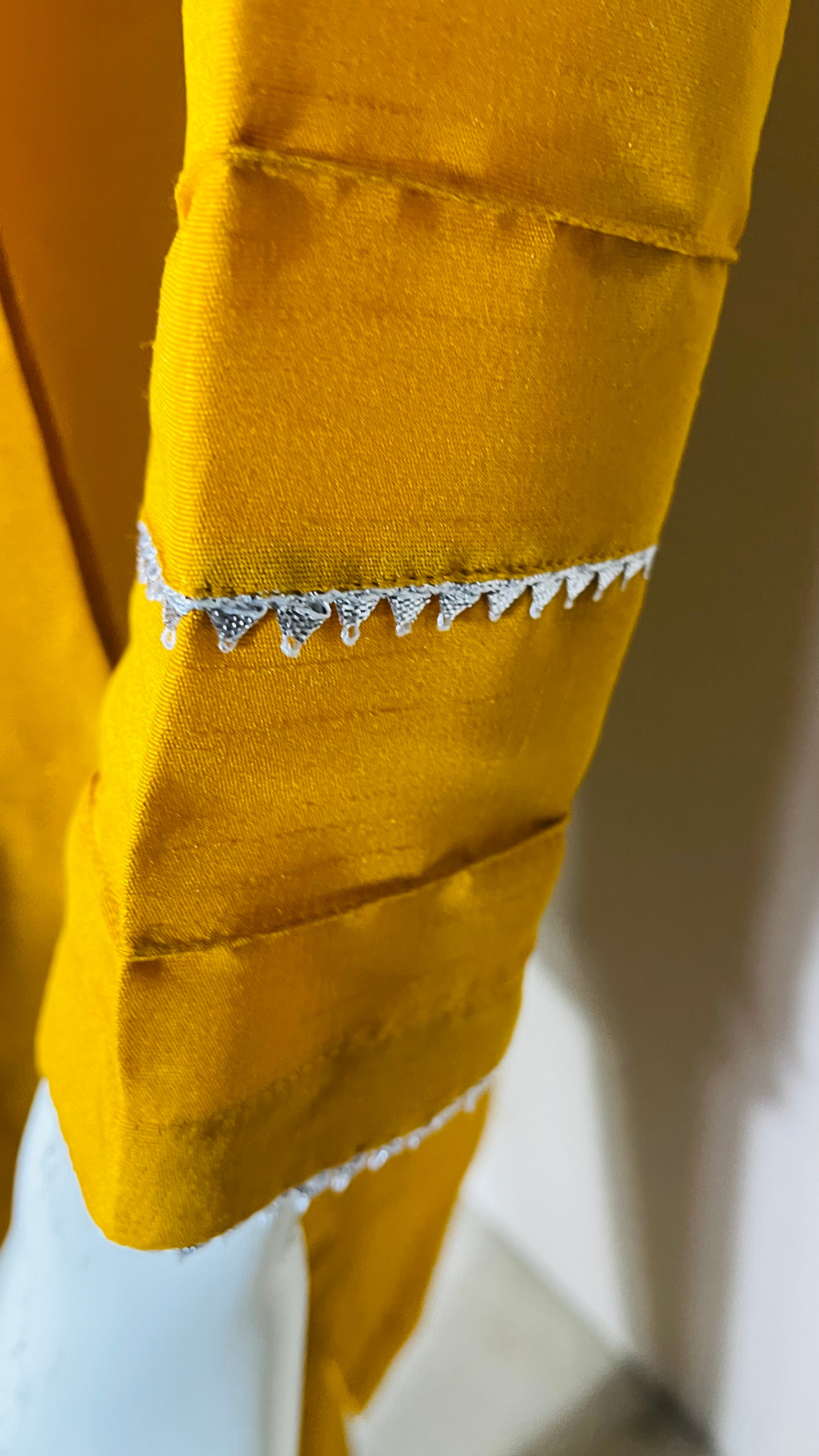 Raw Silk Yellow 2PC Suit