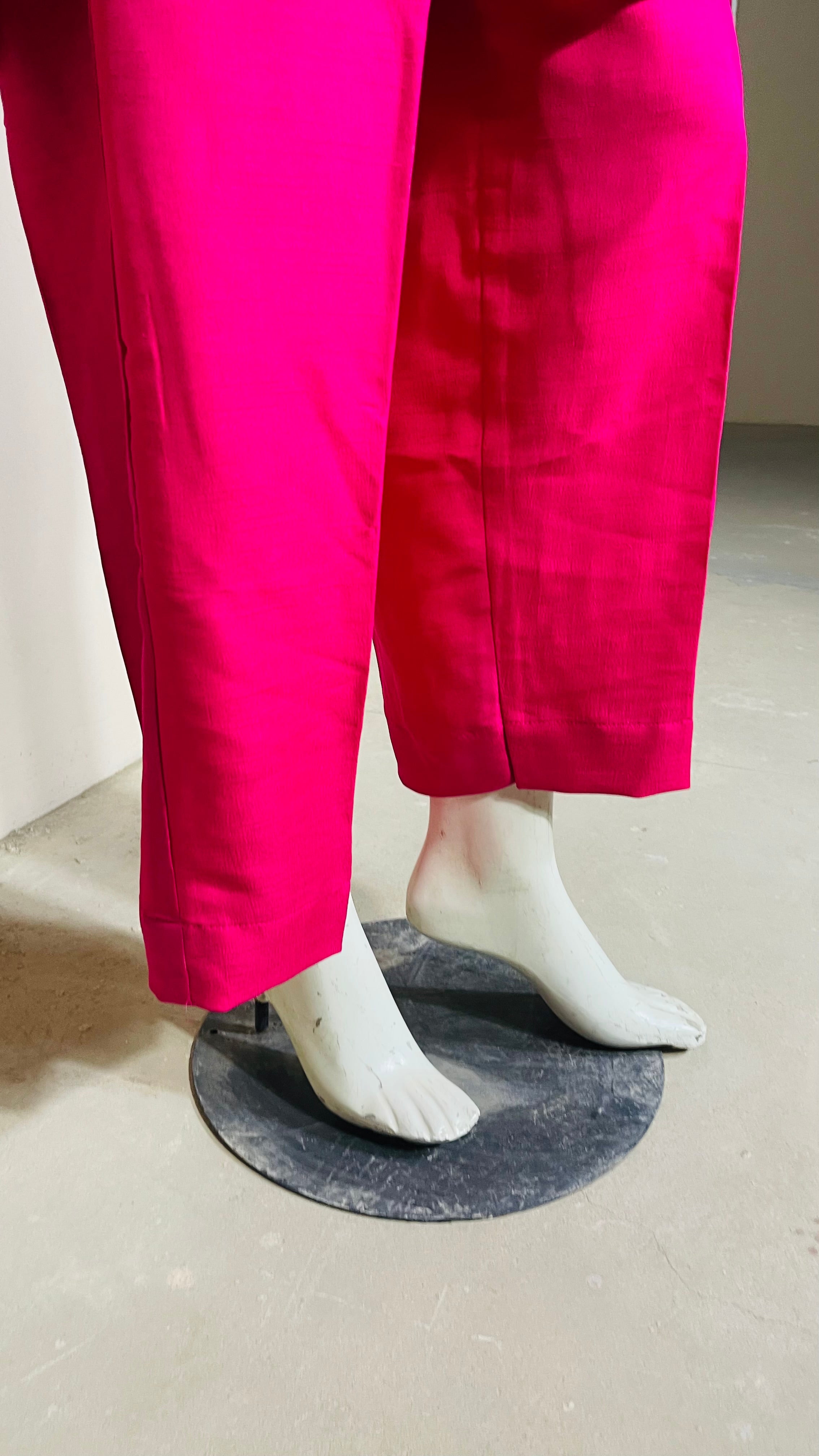 Raw Silk Pink 2PC Suit