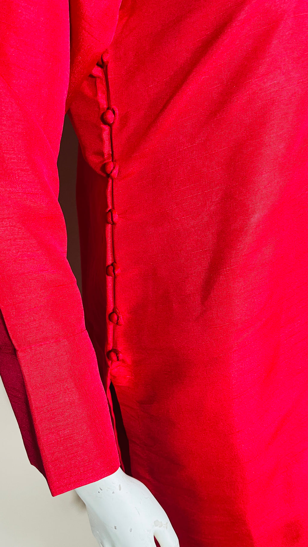 Raw Silk Red 2PC Suit